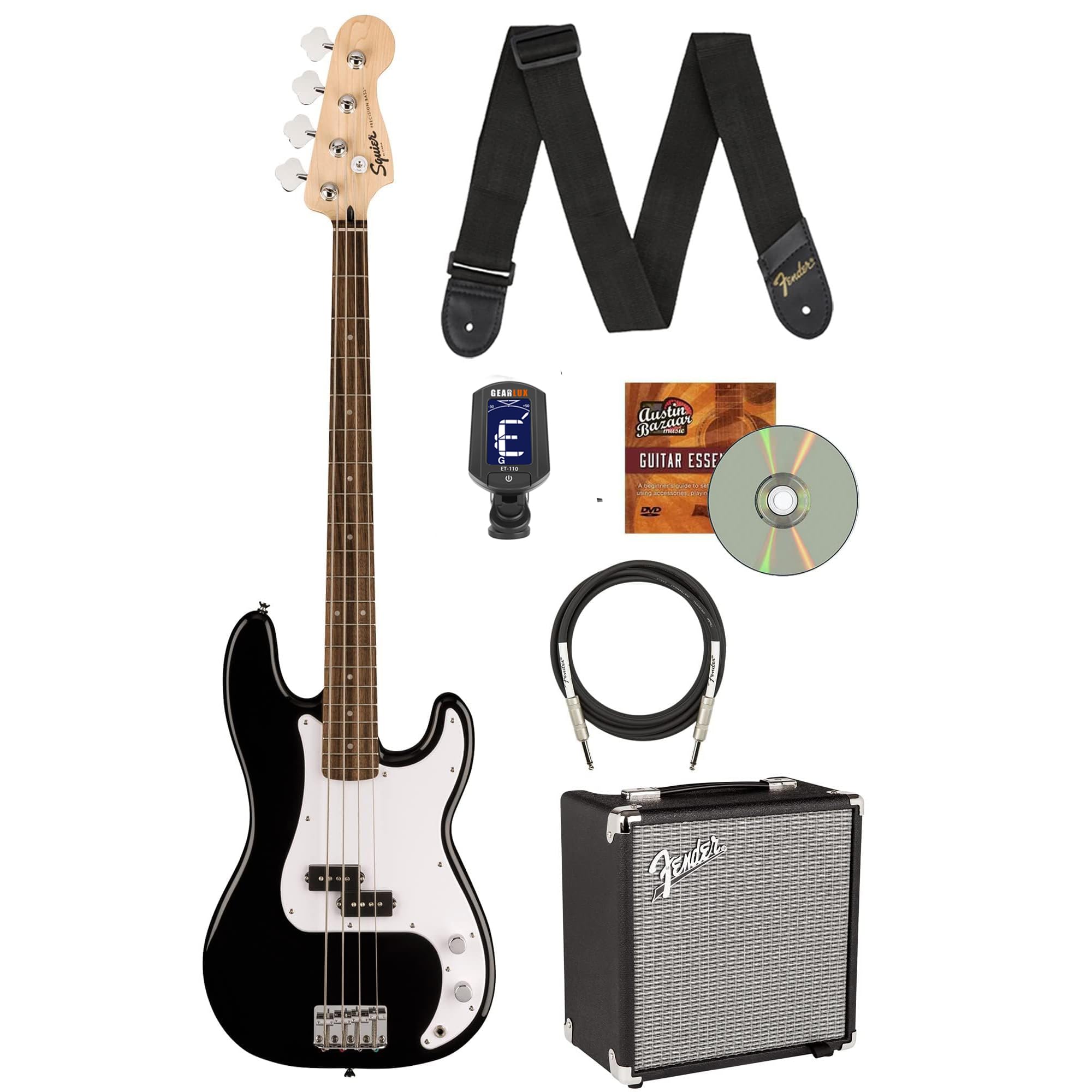 ベース SQUIER by Fender Sonic Precision Bass Fender Squier Sonic Precision Bass Guitar - Black