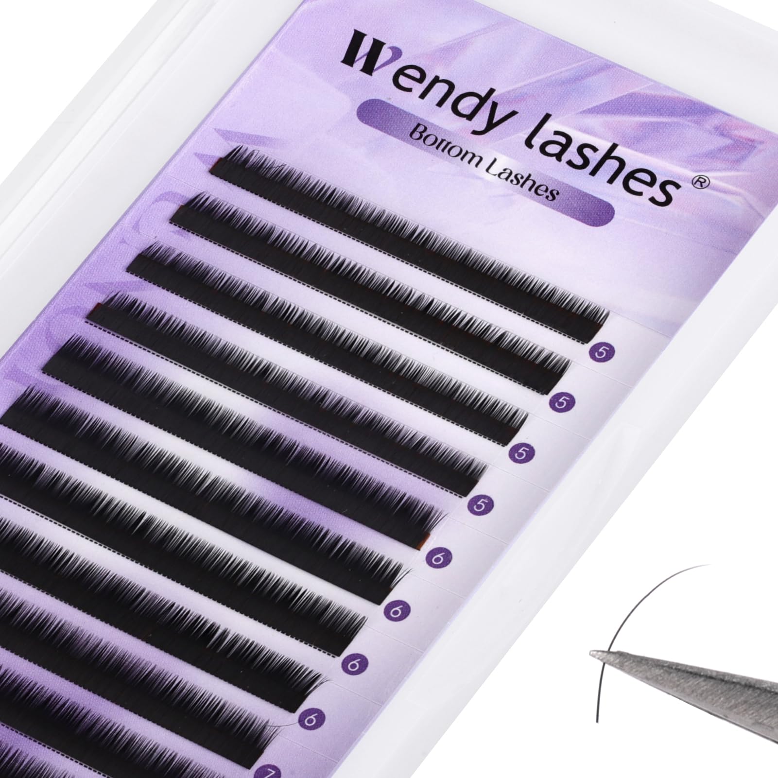 Bottom Lash Extensions 5/6/7mm Mixed Length Natural Look B Curl Lightweight Soft Under Bottom Eyelash Extensions for Women Beauty Makeup Eyelash Extension (0.03-B-5-7mm Mix)