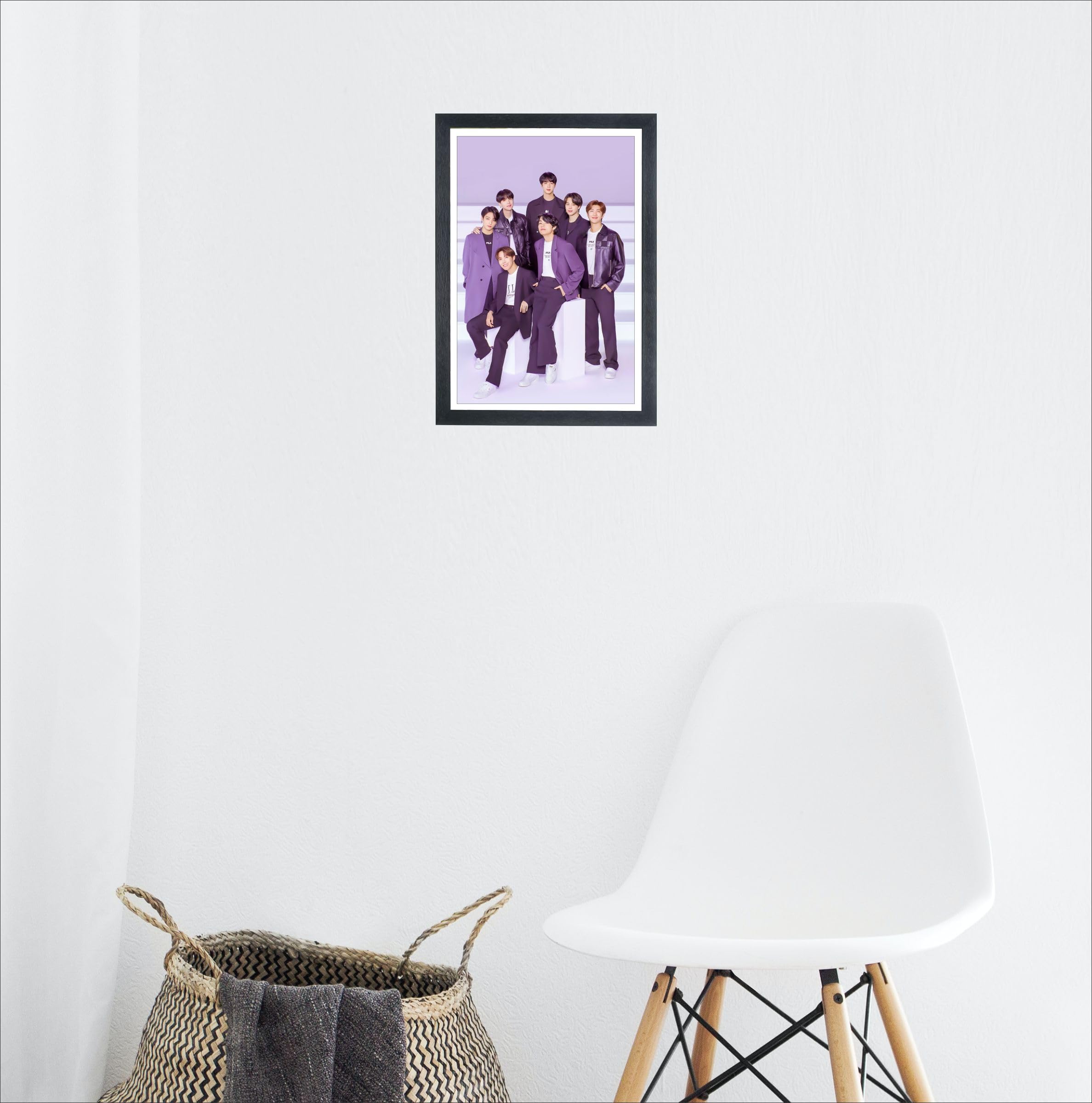 Chitransh Bts Group Boy Wall Mounted Painting (14x20 inches) 00658