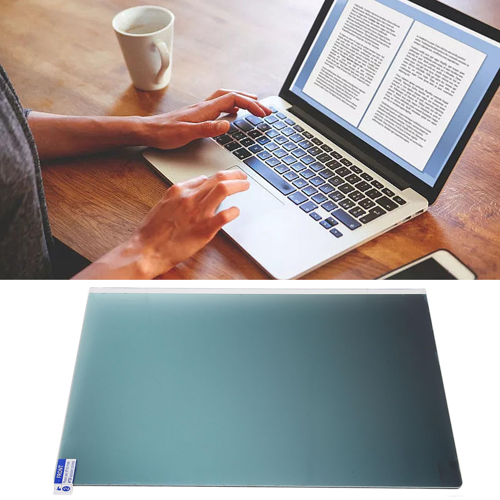 Protector de Pantalla para Portátil, Filtro de Privacidad para Monitor 16:9 de 14 Pulgadas, Antiazul, ángulo de Visión de 60 Grados, Fácil Montaje