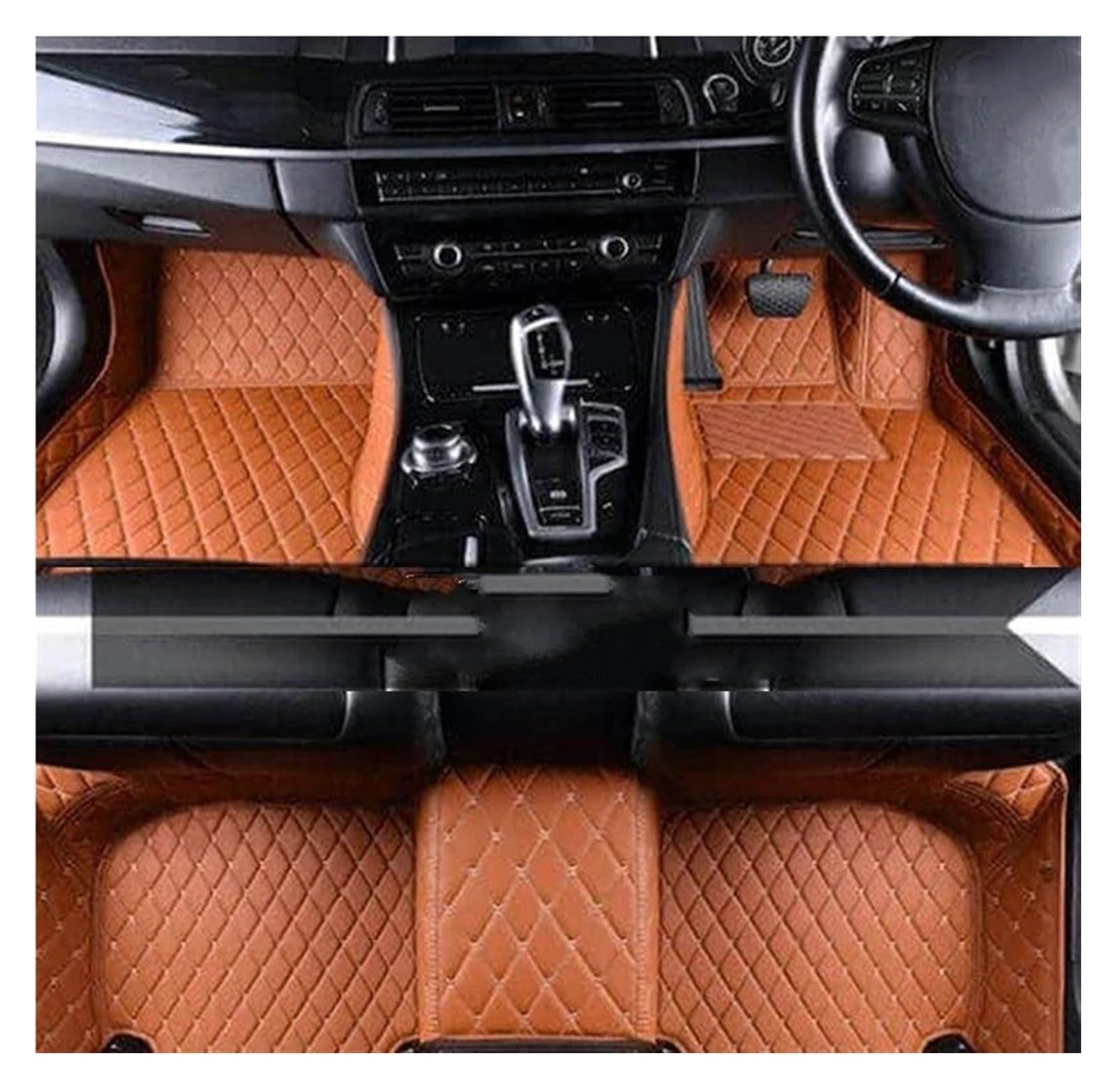Alfombra para Civic 6th para Ferio EJ EK EM Sedan 1999 2000 Alfombrillas El Suelo del Coche Conducir A Mano Izquierda O Derecha Almohadilla El Talón(RHD Brown)