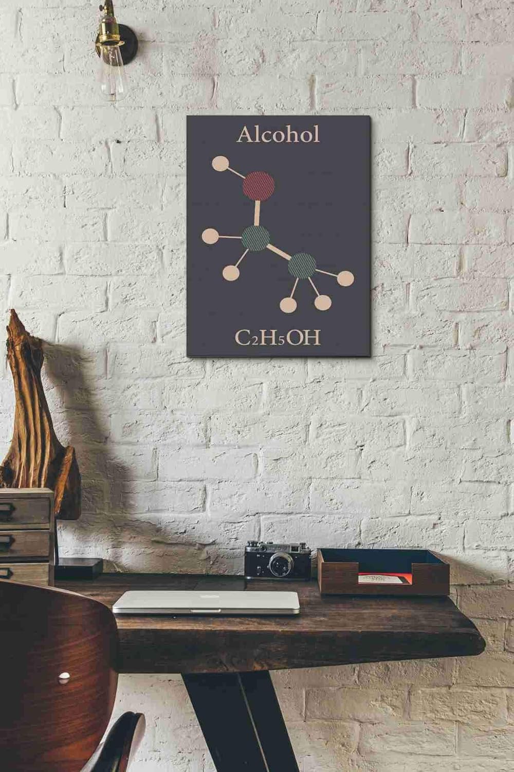 Epic Graffiti 'Alcohol Molecule' Canvas Wall Art, 12"x16"