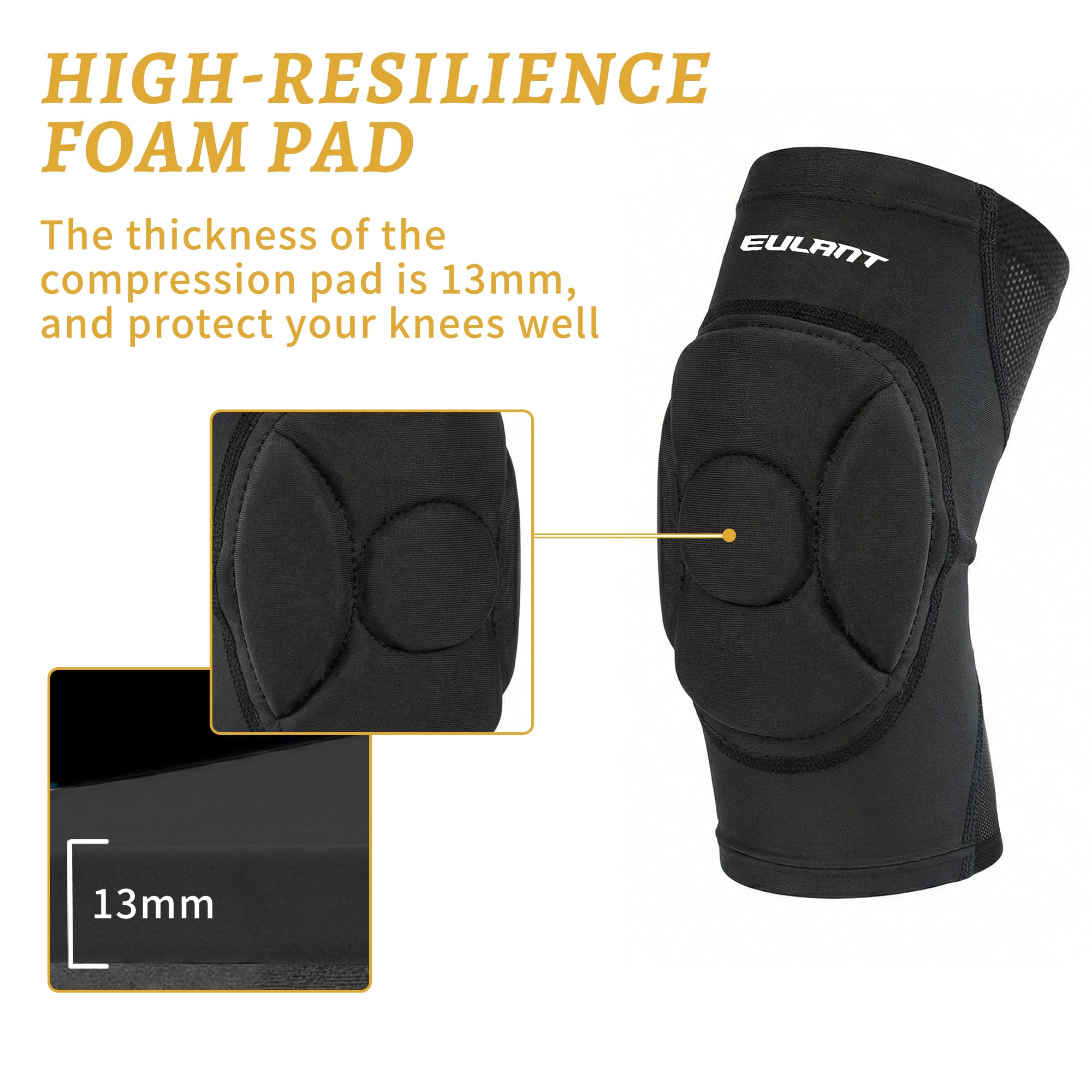 EULANT Genouillère Volley Enfant Souple Protection Sport Handball Football Skate