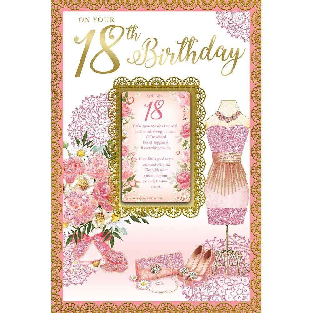 Keepsake TreasuresON Your 18TH Birthday Card**Female**Sentimental Card Included**9 X 6 INCHES**1ST Class Post**AA2**