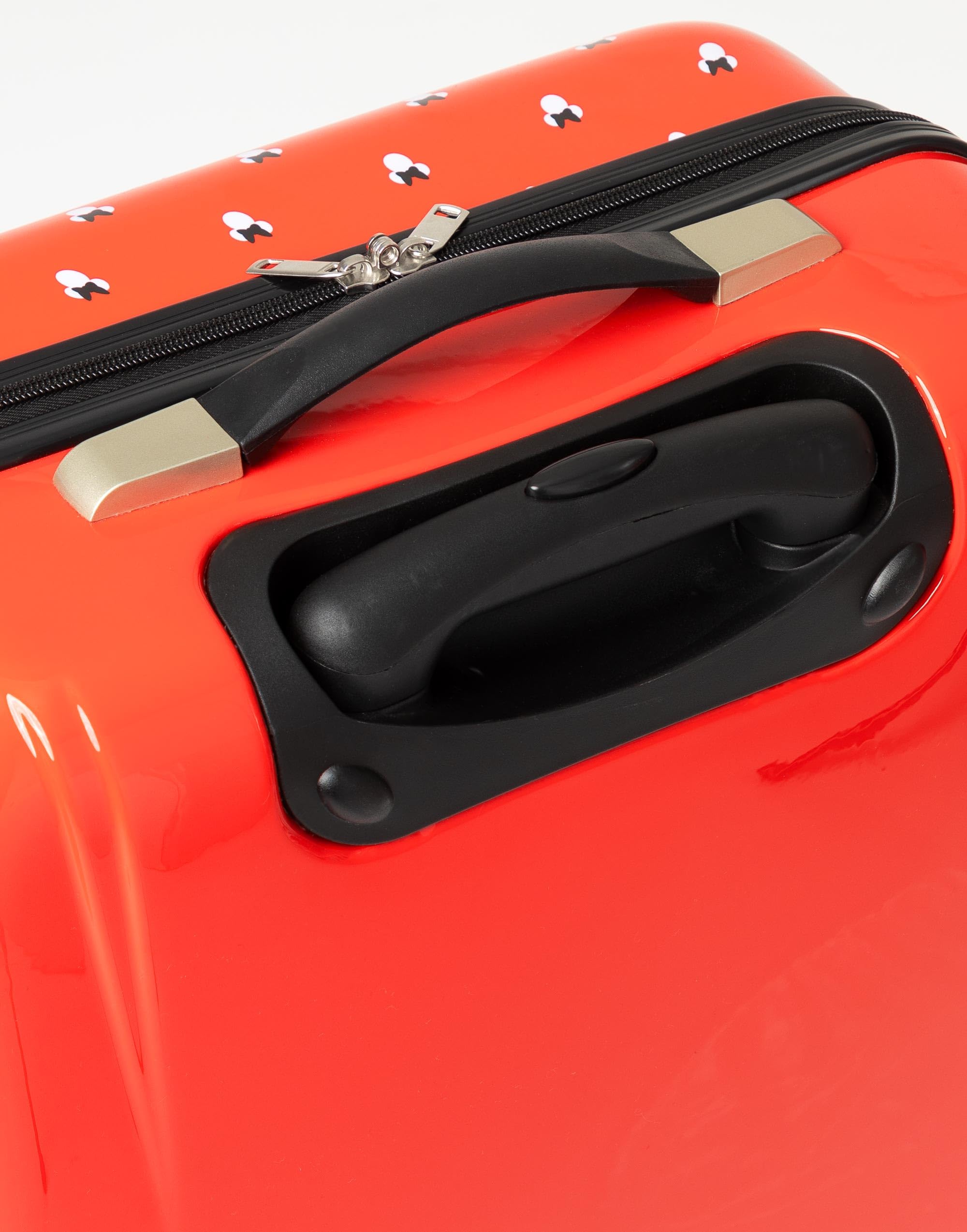 Disney Maleta Minnie Mouse para Adultos y niños | Cabina Opciones Pequeña, Mediana O Grande Bolsa de Equipaje | Mujer Niñas Rojo Tapa Dura Carro De Viaje De Mano