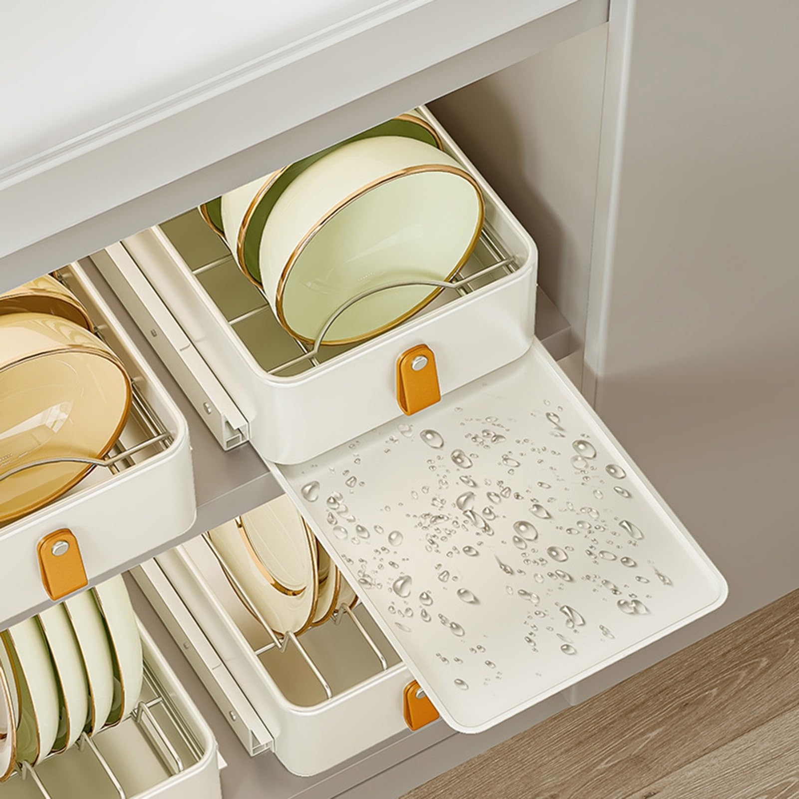 Ausziehbarer Schubladen Geschirrkorb Slide Out Drawer Pull Out Cabinet Organizer Kitchen Edelstahlschrank Ausziehbare Schublade Teleskopschublade Küche ohne Bohren
