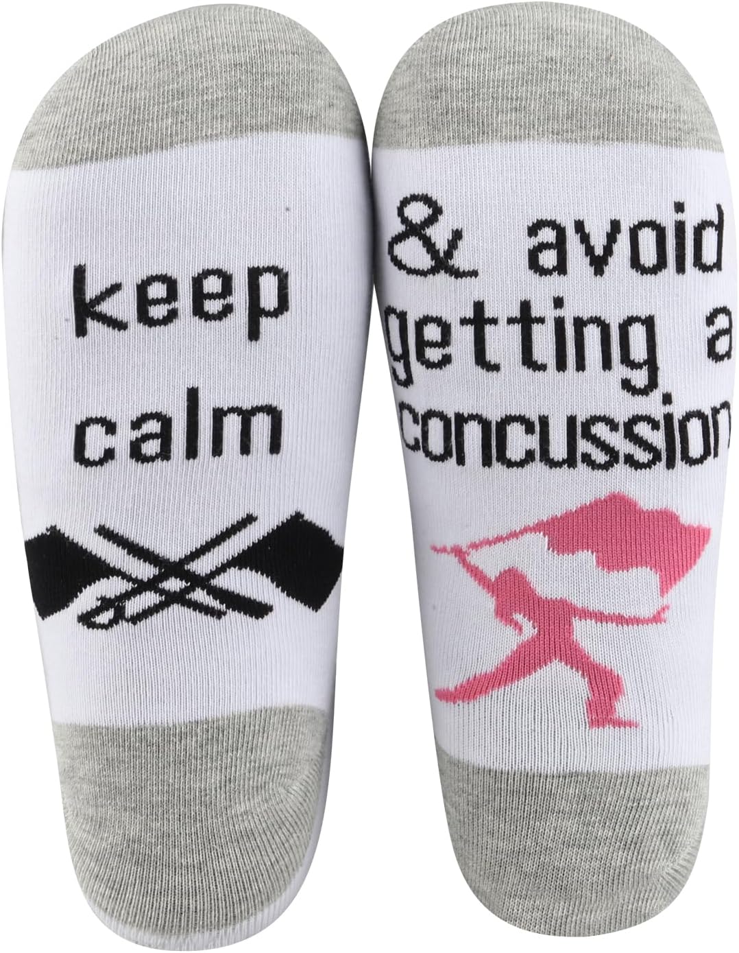 MBMSO 2 Pairs Color Guard Socks - Gifts for Coach Team - Keep Calm and Avoid Getting a Concussion - Winter Guard Gift - Image 2