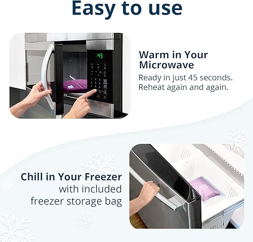 Miniatura 4 de Mini almohadilla térmica para microondas y paquete frío reutilizable, almohadilla térmica con peso para manos frías, dolor de cuello, muñecas