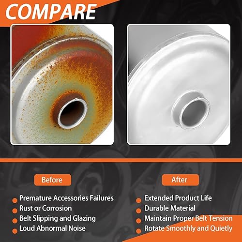 Miniatura 2 de Serpentine - Rueda tensora de correa de transmisión 11287598833 para Mini Cooper 2007-2015 Cooper Countryman 2011-2016 Cooper Paceman 2013-2016