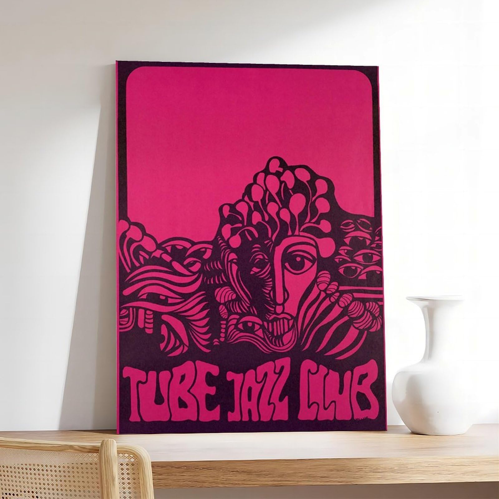 Poster su tela con stampa di concerti in stile retrò, decorazione artistica da parete per soggiorno e camera da letto, 40 x 60 cm