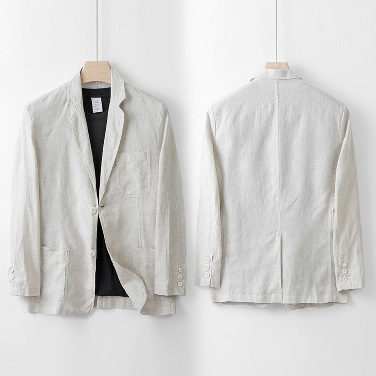 Sakko Herren, Anzug Jacke Herren Regular Fit, Blazer Modern Anzüge & Sakkos Mit Taschen Und Knöpfen Anzugjacken Revers Jackett Elegante Freizeitanzug Langlebig Hochwertiger Sommermantel Herren Sakko