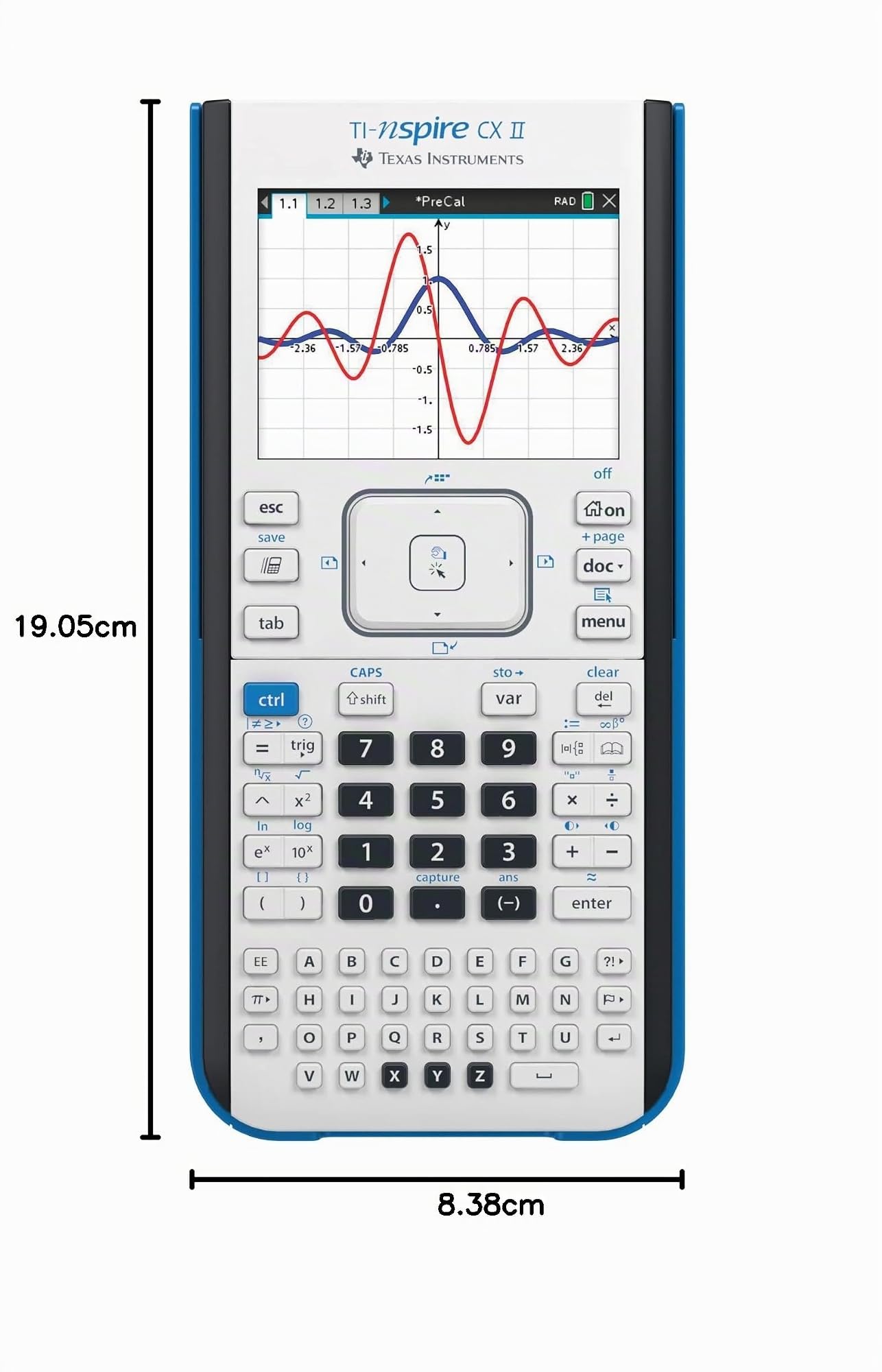 Texas Instruments TI-Nspire CX II Calcolatrice grafica a colori con software per studenti (PC/Mac)