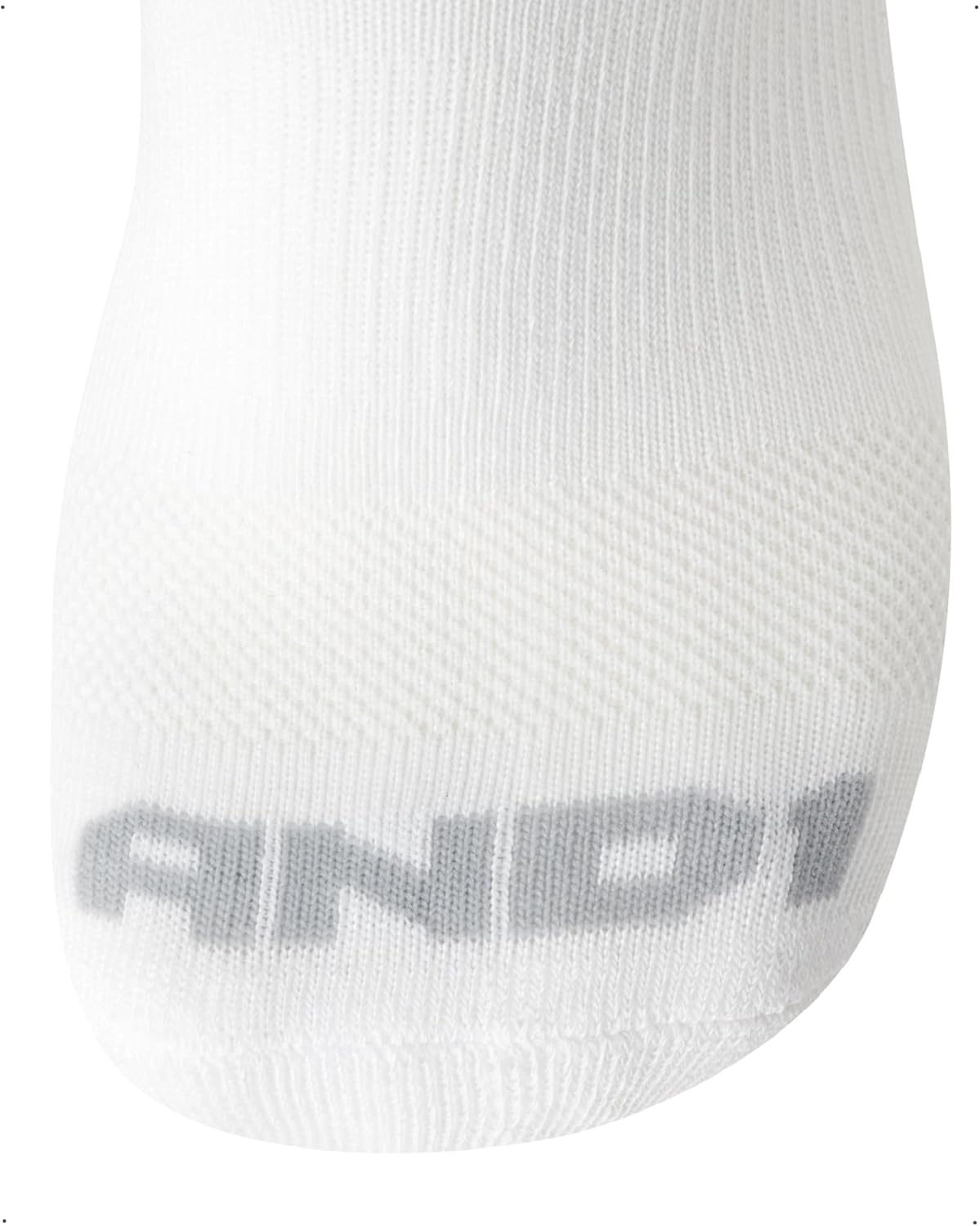 AND1 Mens Quarter Socks - 12 Pack Moisture Wicking Breathable Cushioned Athletic Performance Ankle Socks for Men (6-12.5) - Image 5