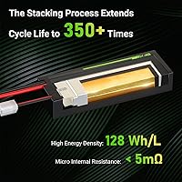 Vista 6 de OVONIC Lipo - Batería de 11.1 V 80C 5200 mAh 3S con conector estilo T, batería rígida para modelos RC de coche, barco, camión, helicóptero, avión