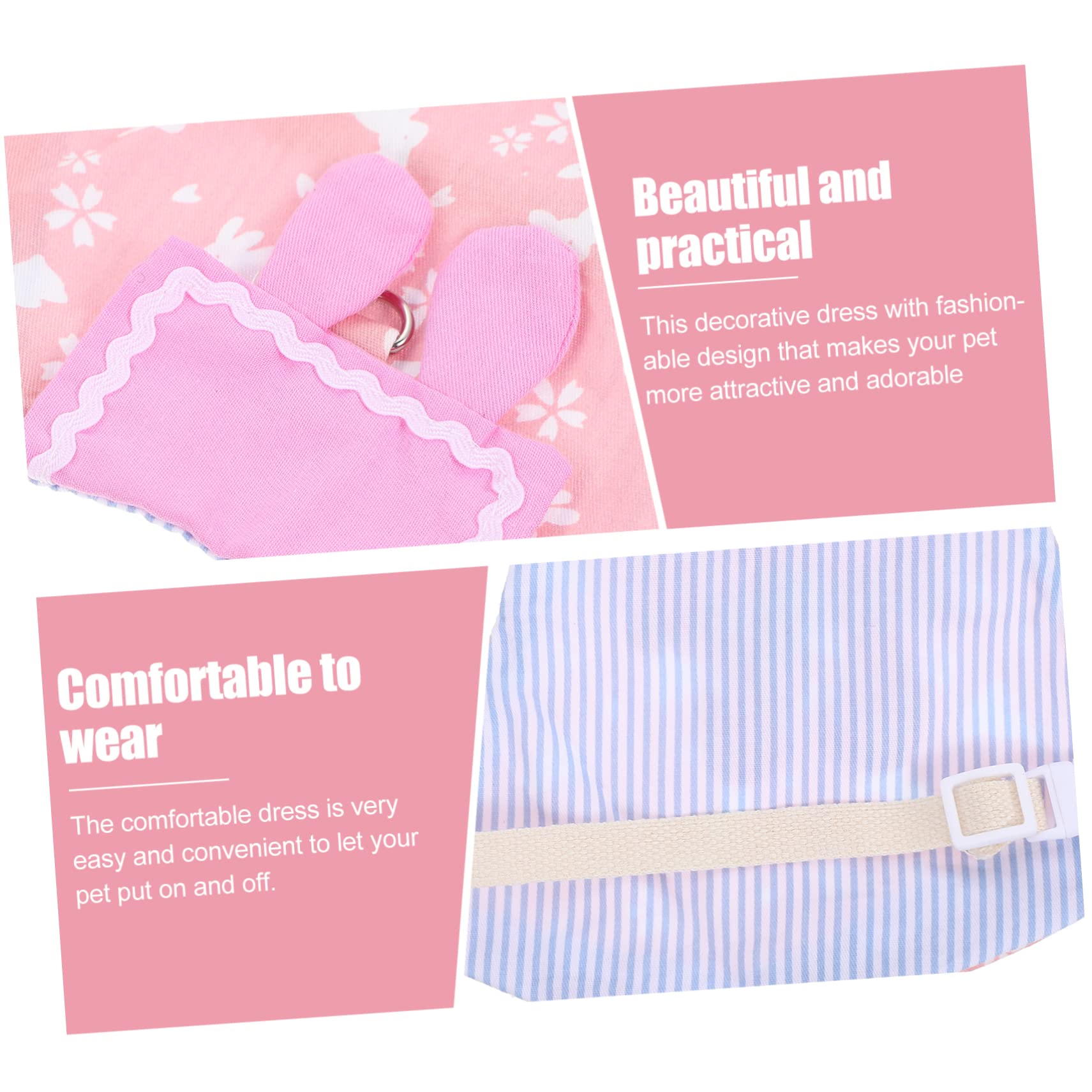 CIYODO 1Set Adorable Rabbit Harness and Leash for Pets Fashionable Bunny Costume Clothes for Special Occasions Comfortable and Stylish Design for Photo Taking and Outdoor