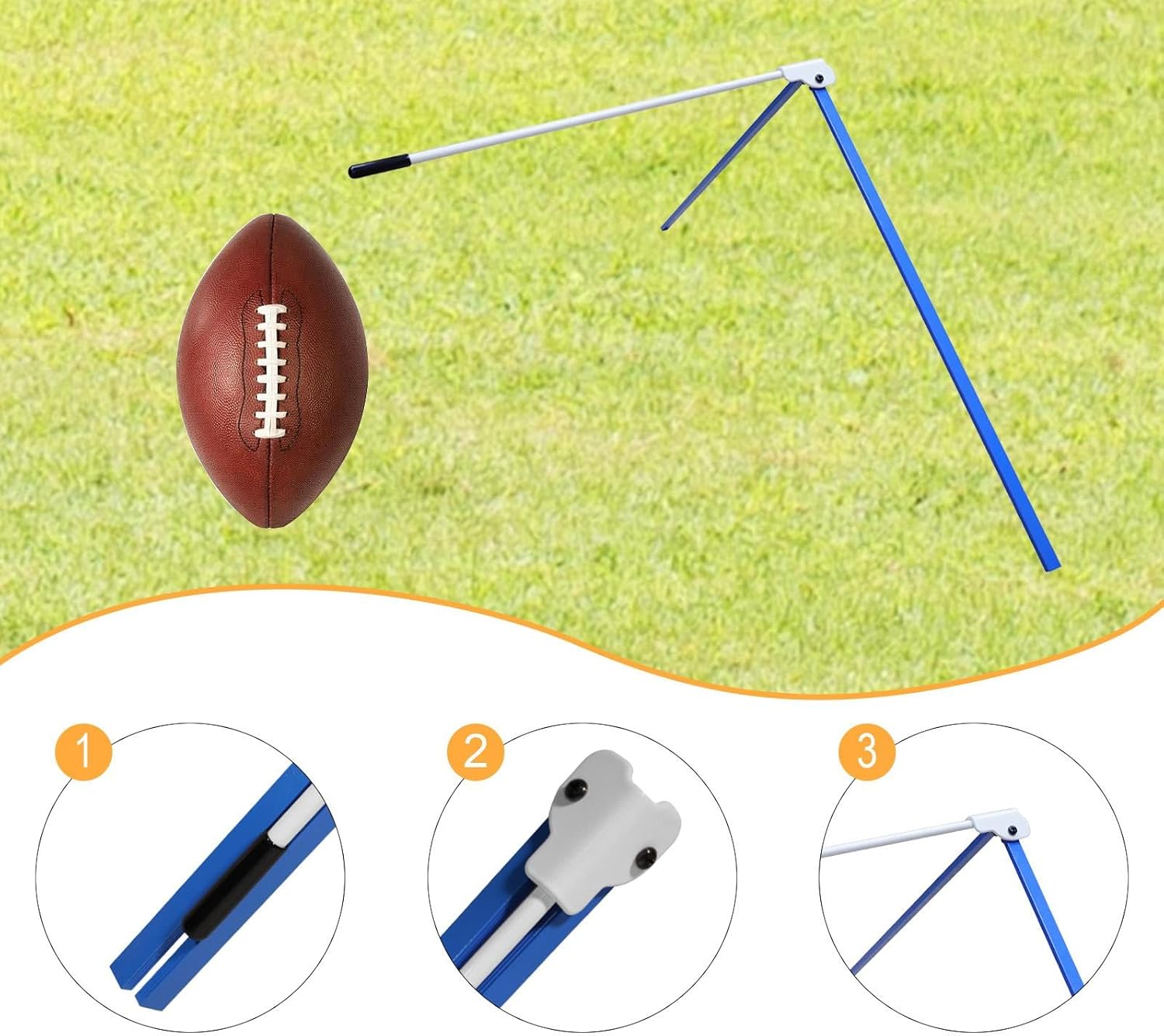 Football Kicking Tee with Adjustable Holder for Soccer Training Any Age