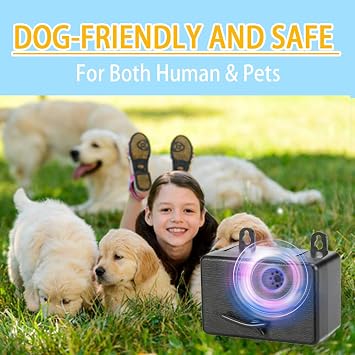Dog STOP Bark Silencer Anti Barking Device Ultrasonic Dog Barking Deterrent Bark Box Indoor Outdoor Neighbors 50 Ft 3 Modes Dog Barking Behavior Training Safe Silencer Dog Barking Control Device