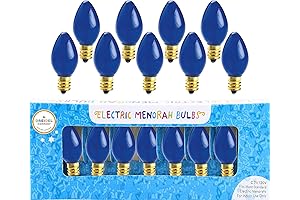 The Dreidel Company Rite-Lite Judaica Blue Menorah Bulbs 9-Pack Box