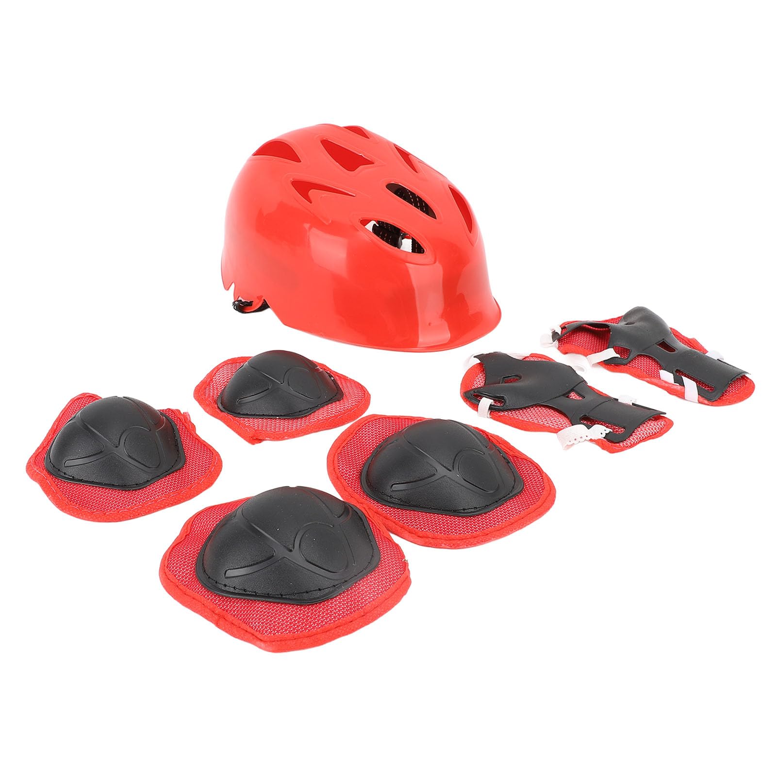 Kids Bikes Helmet Set, Adjustable Straps Sports Knee Pads Elbow Pads Hand Protectors Protective Gear Set for Cycling, Roller Skating, Biking