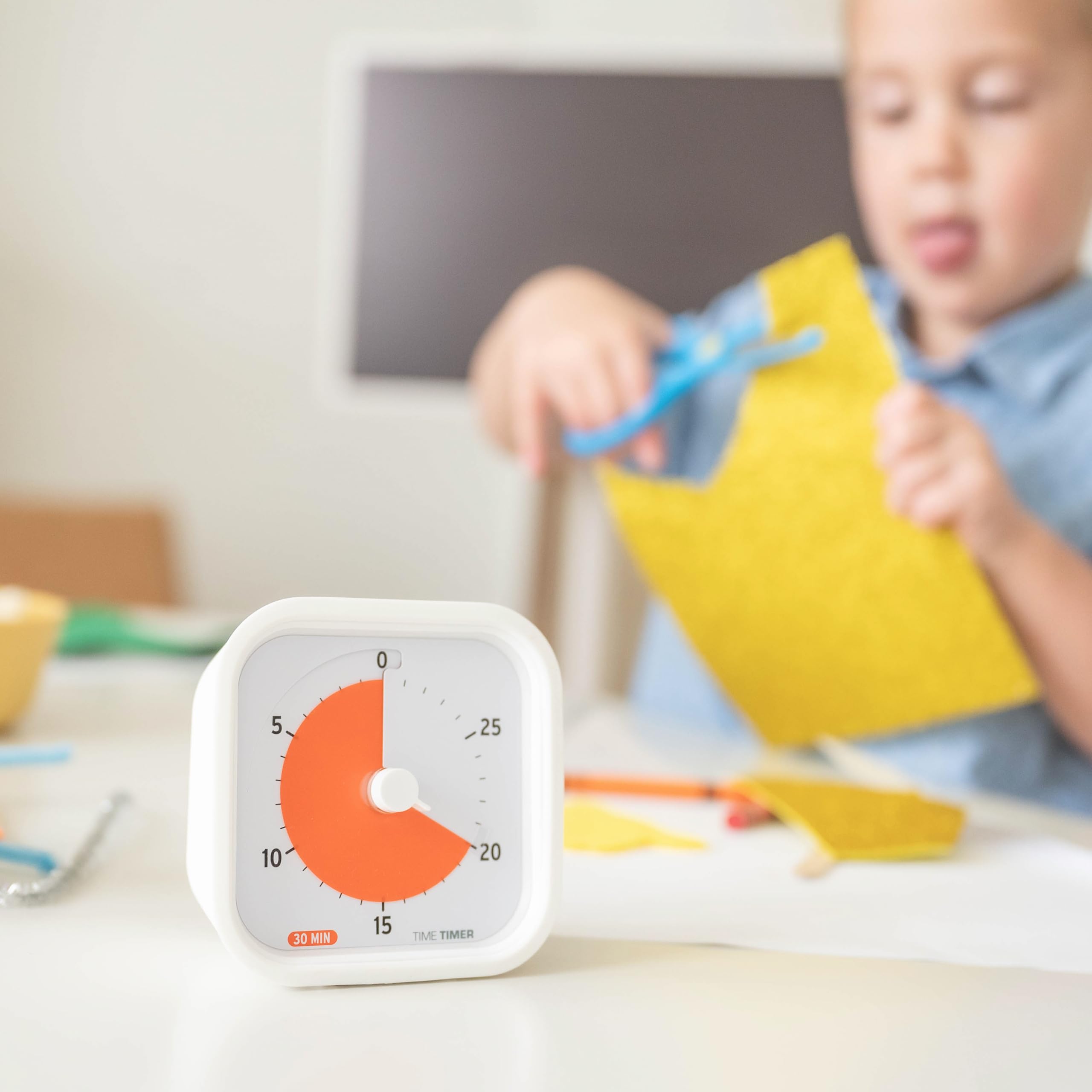 TIME TIMER 30 Minuten MOD Education Edition – Visueller Timer mit Desktop-Software für Kinder im Klassenzimmer, Sitzungs-Timer, Lernwerkzeug und Bürobesprechungen mit leisem Betrieb (30 Minuten)