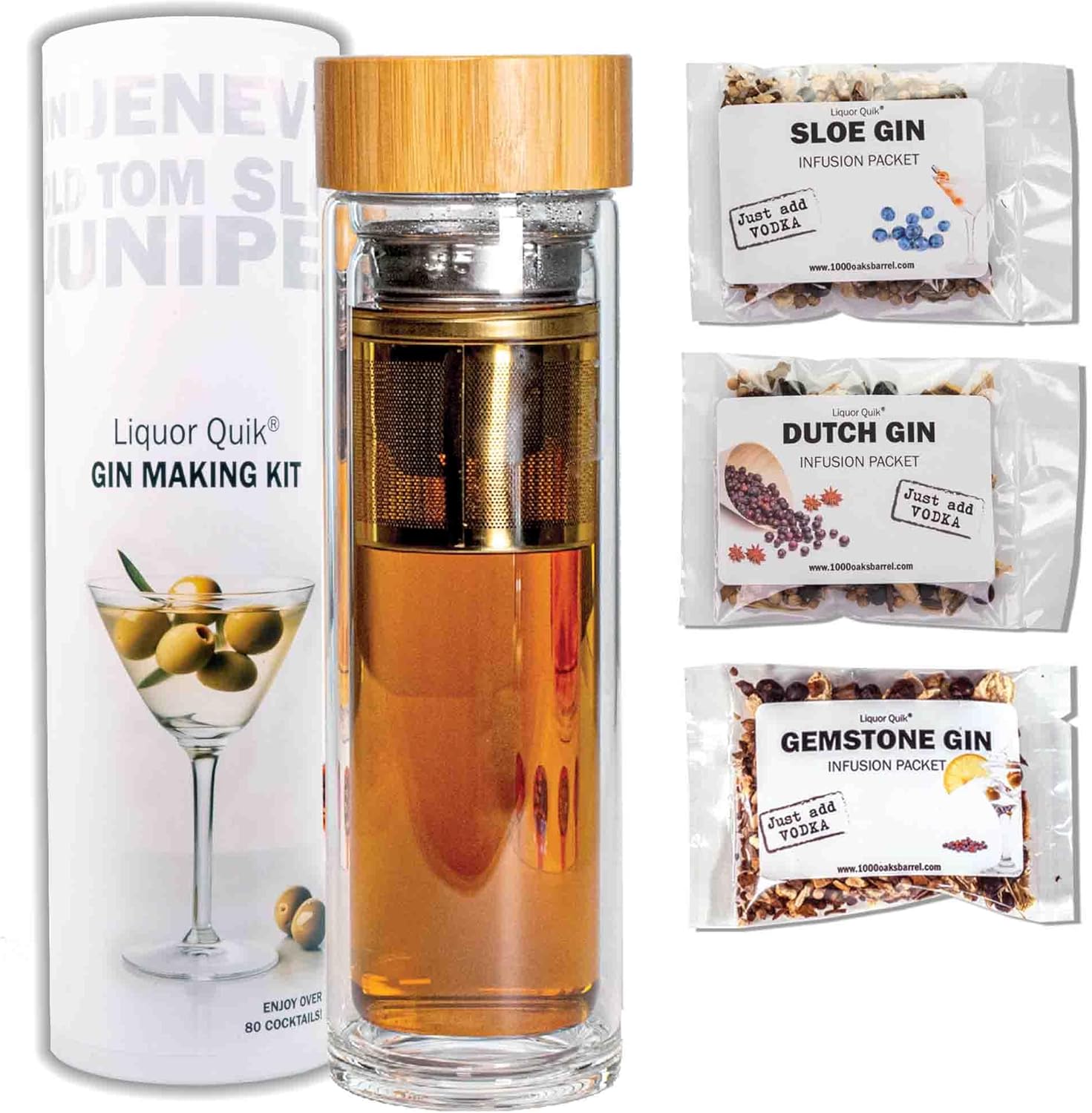 Liquor Quik Gin Infusion Kit Complete DIY Gin Making Kit