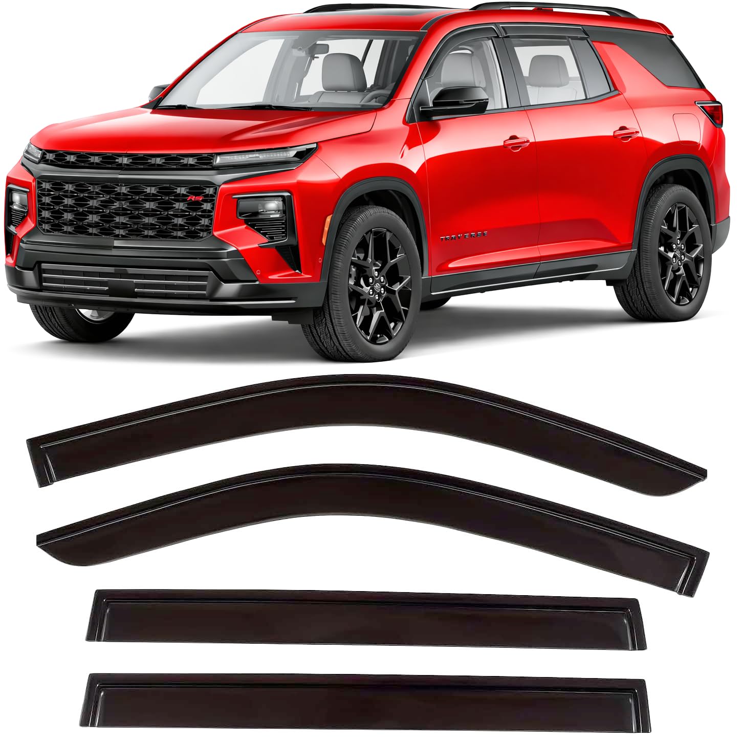 Olltoz Chevy Traverse Rain Guards