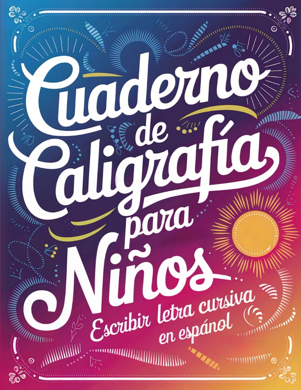 Cuaderno De Caligrafia Para Ninos Escribir Letra Cursiva En Espanol ...