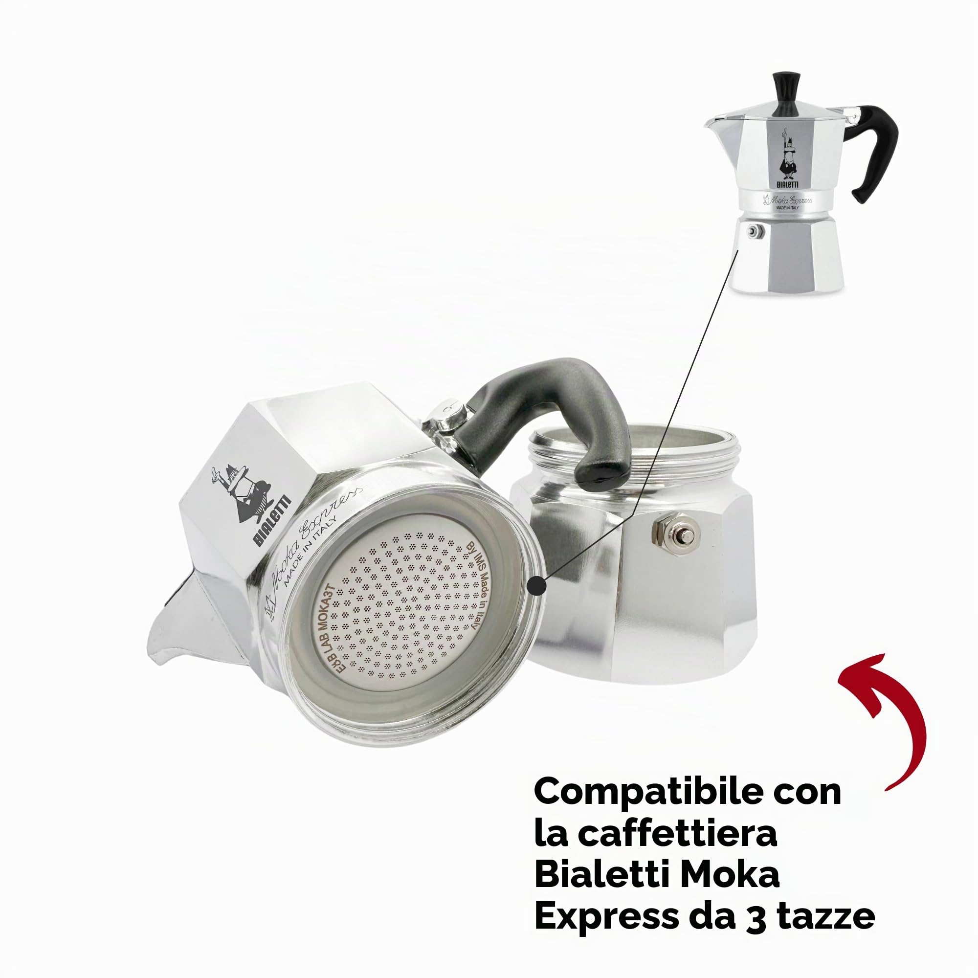 E&B Lab, by IMS Competition Filtro Moka (3 tazze)