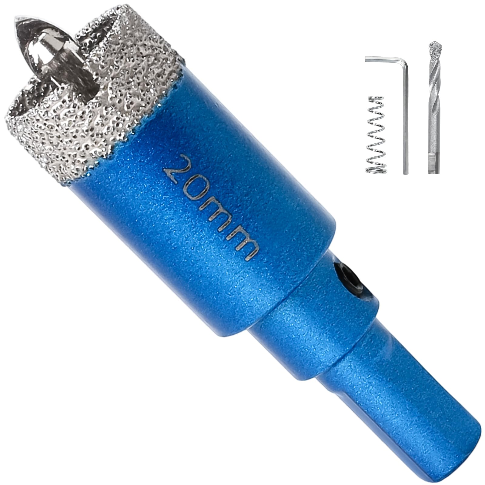 COEWUR 20mm Diamond Hole Saw with Pilot Center Drill Bit, Diamond Core Hole Cutter for Tile, Porcelain, Glass, Ceramic, Marble