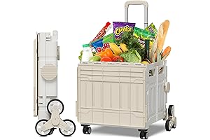 75L Foldable Rolling Crate with Stair Climbing Wheels for Hassle-Free Transport