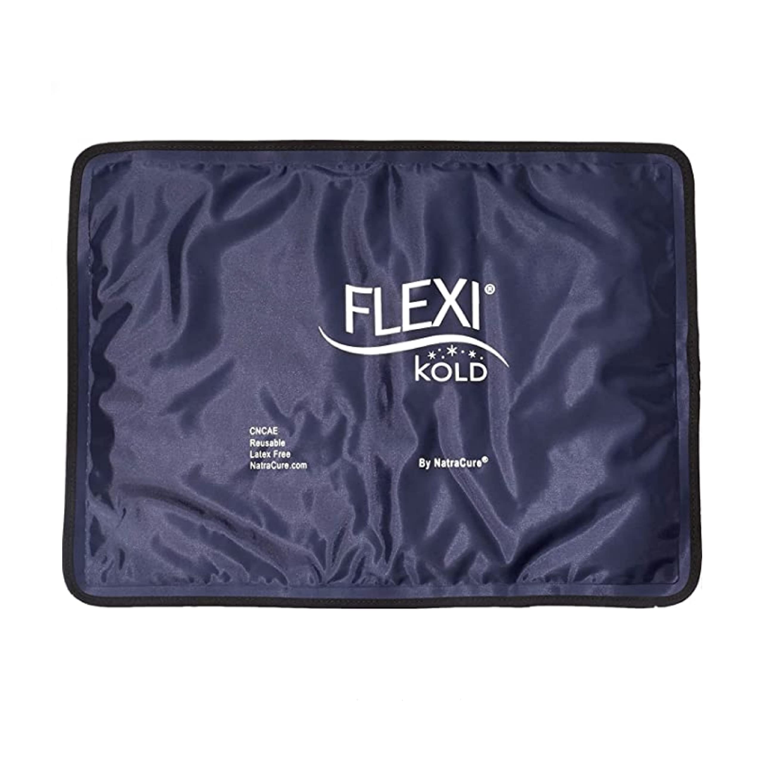 FlexiKold Gel Ice Packs (Standard Large: 10.5" x 14.5") for Injuries Reusable, Back Pain Relief, Knee Wrap, After Surgery, Ice Pack for Knee, Shoulder - 6300-COLD by NatraCure