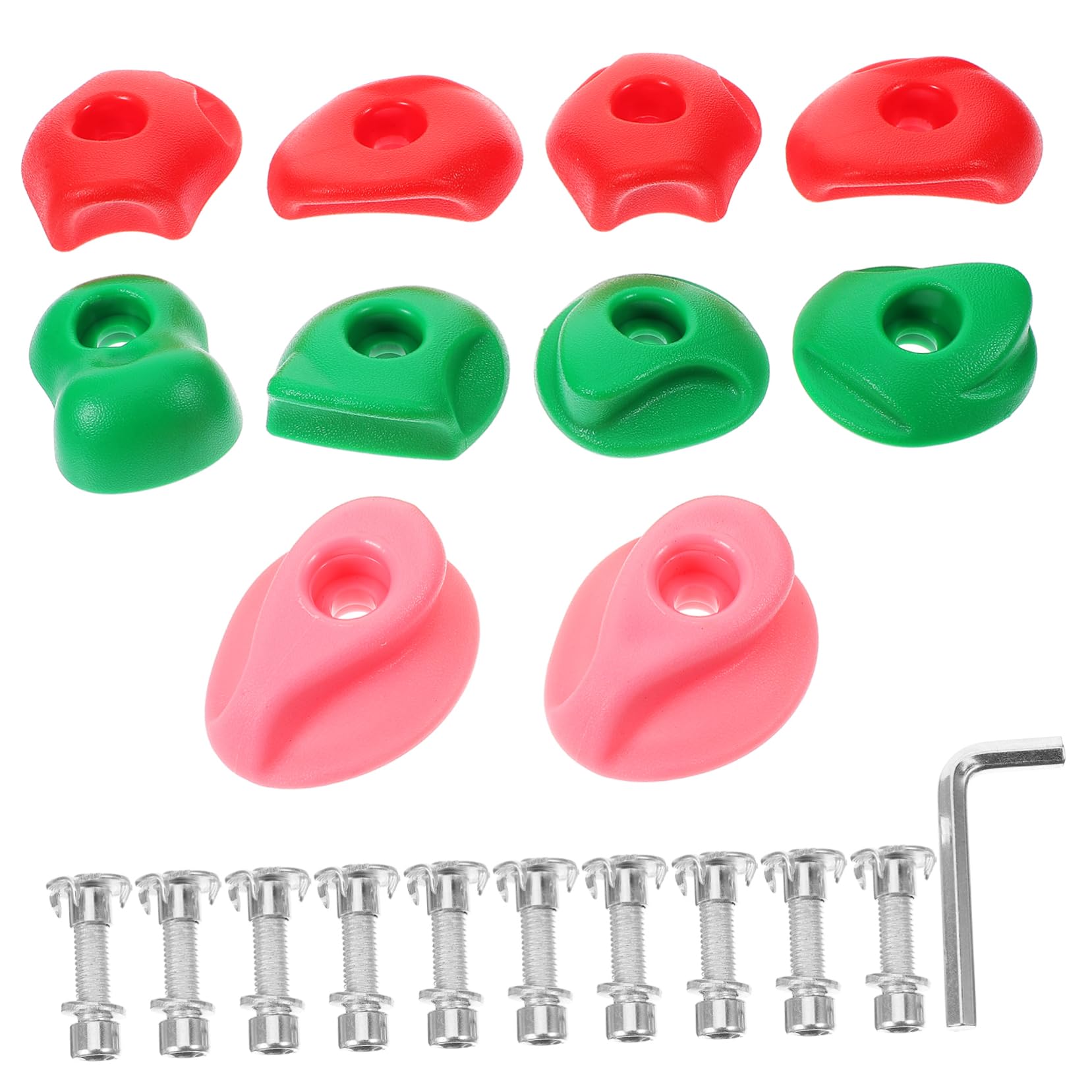 KICHOUSE Climbing Holds Set 10 Pieces Plastic Climbing Wall Holds Boys and Girls' Playset Playroom Climbing Toys