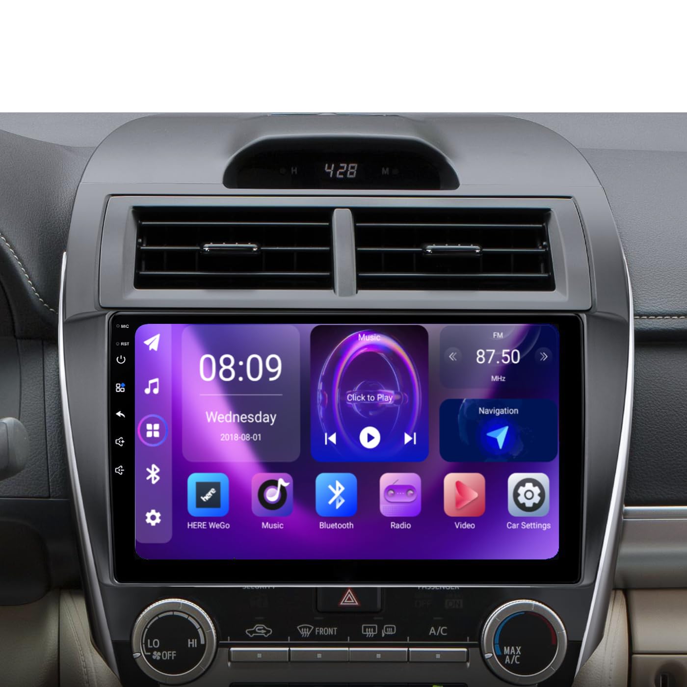 Photo 1 of [4+64G] Android 13 Car Stereo with Wireless Apple Carplay & Android Auto for Toyota Camry 2012-2014 10.1" Touchscreen Radio Upgrade with AHD Camera,GPS Navigation,SWC,WiFi,FM,Bluetooth