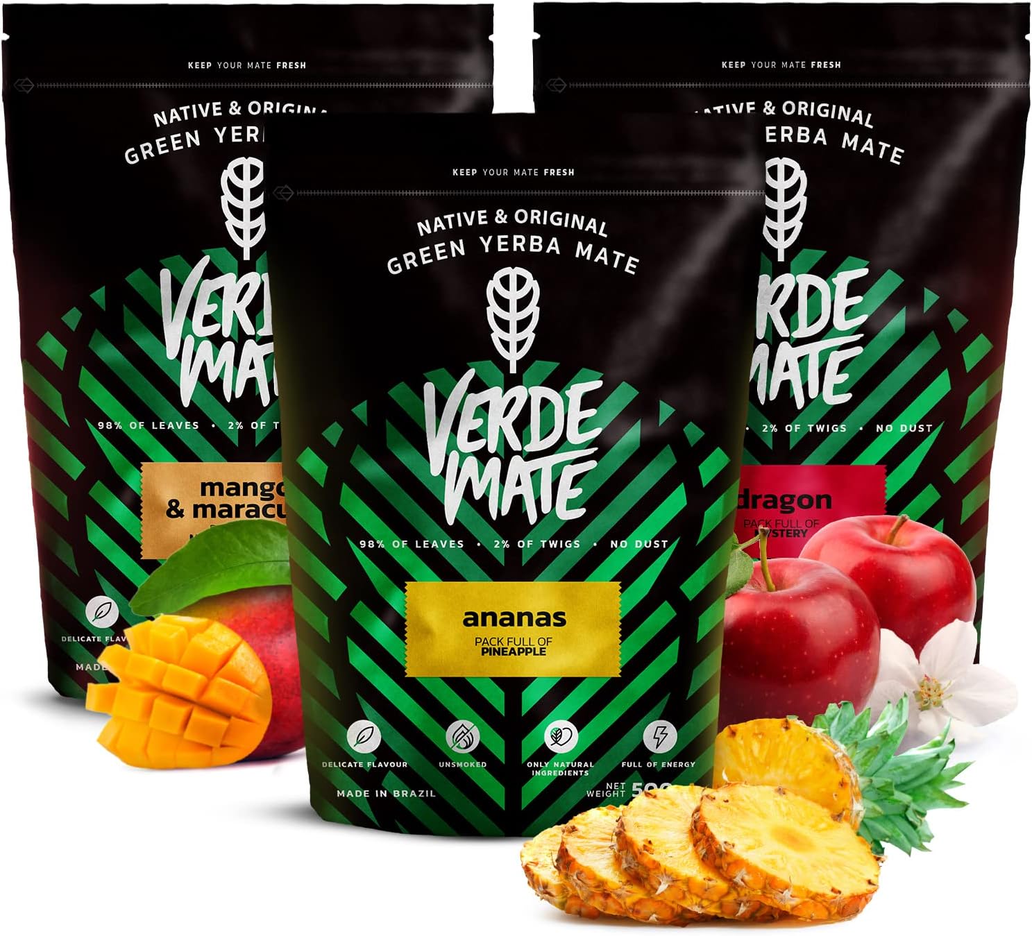 Set di yerba mate fruttato Yerba mate con frutta Verde mate Green