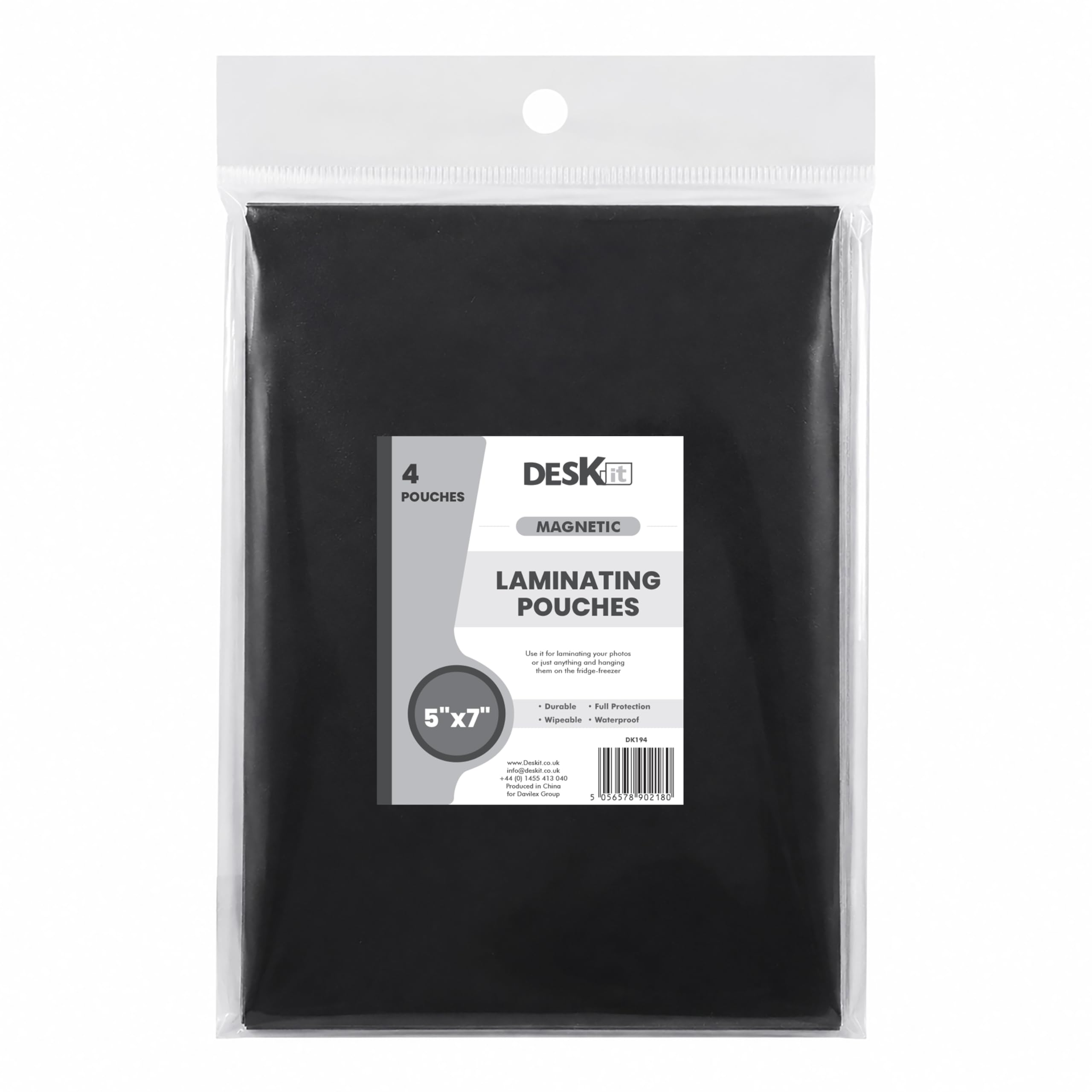 Deskit Magnetic Laminating Pouches, Multipack of 15, 4x6 5x7, 150 Microns - Ideal for Photos and Signage in Kitchens, and Industrial Facilities (5"x7")