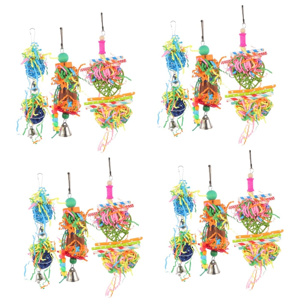 minkissy 16pièces Jouets à Mâcher pour Oiseaux Jouet Aléatoires pour Perroquets Et Petits Oiseaux Aux Morsures Et Sûr pour