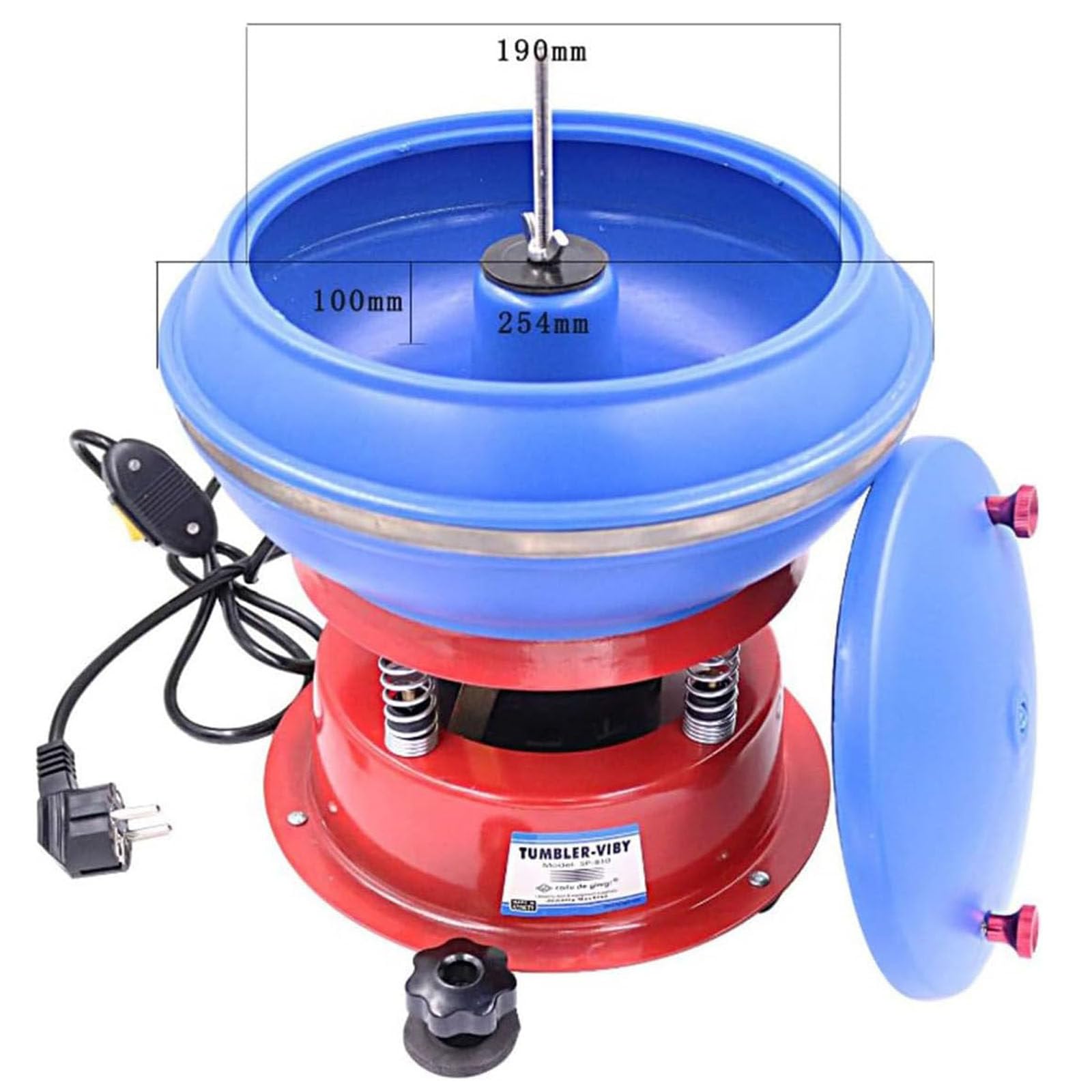 Vibratorio plastica Tumbler,Gioielli lucidatore Tumbler,Mini Rotary Tumbler Macchina,per la lucidatura Superficiale macinazione Buffing Gemme Gioielli Monete,220V