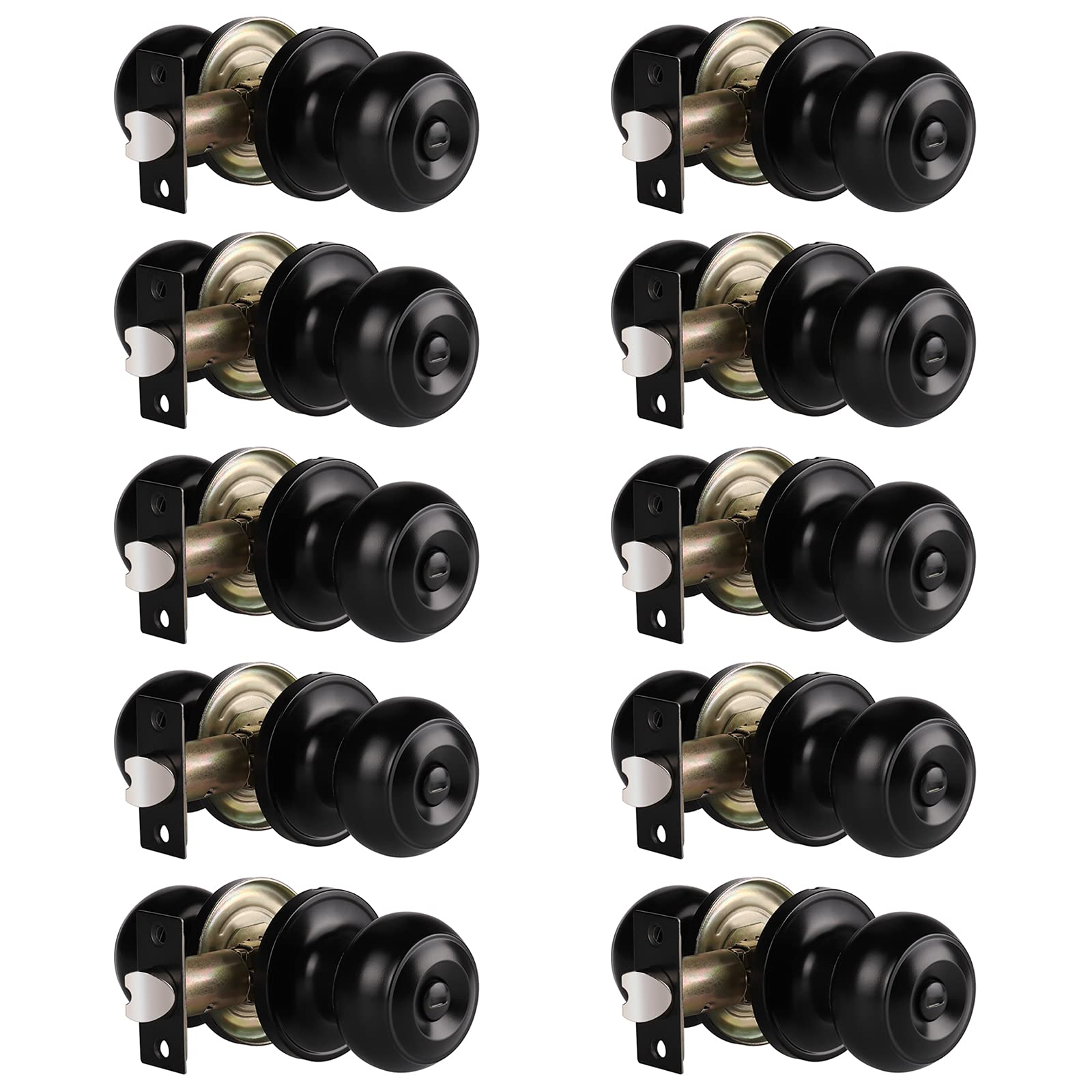 Gobrico Satin Nickel Door Knobs - Privacy Locksets -14