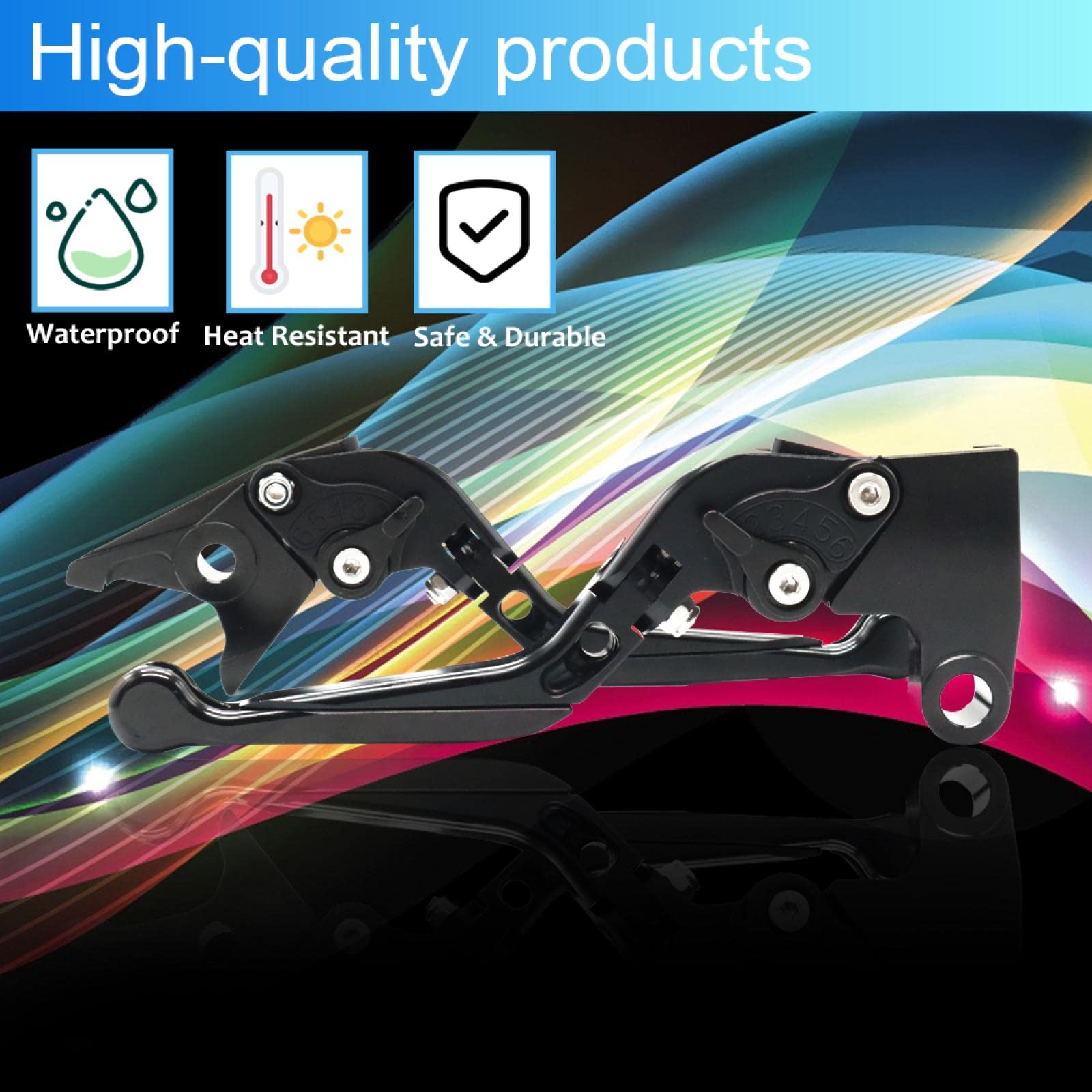 KKAIRA Leva Frizione Freno Moto per Honda CBR650F/CB650F 2014 2015 2016 2017 2018 CNC Regolabile Pieghevole Allungabile Freno Moto Leve di Frizione