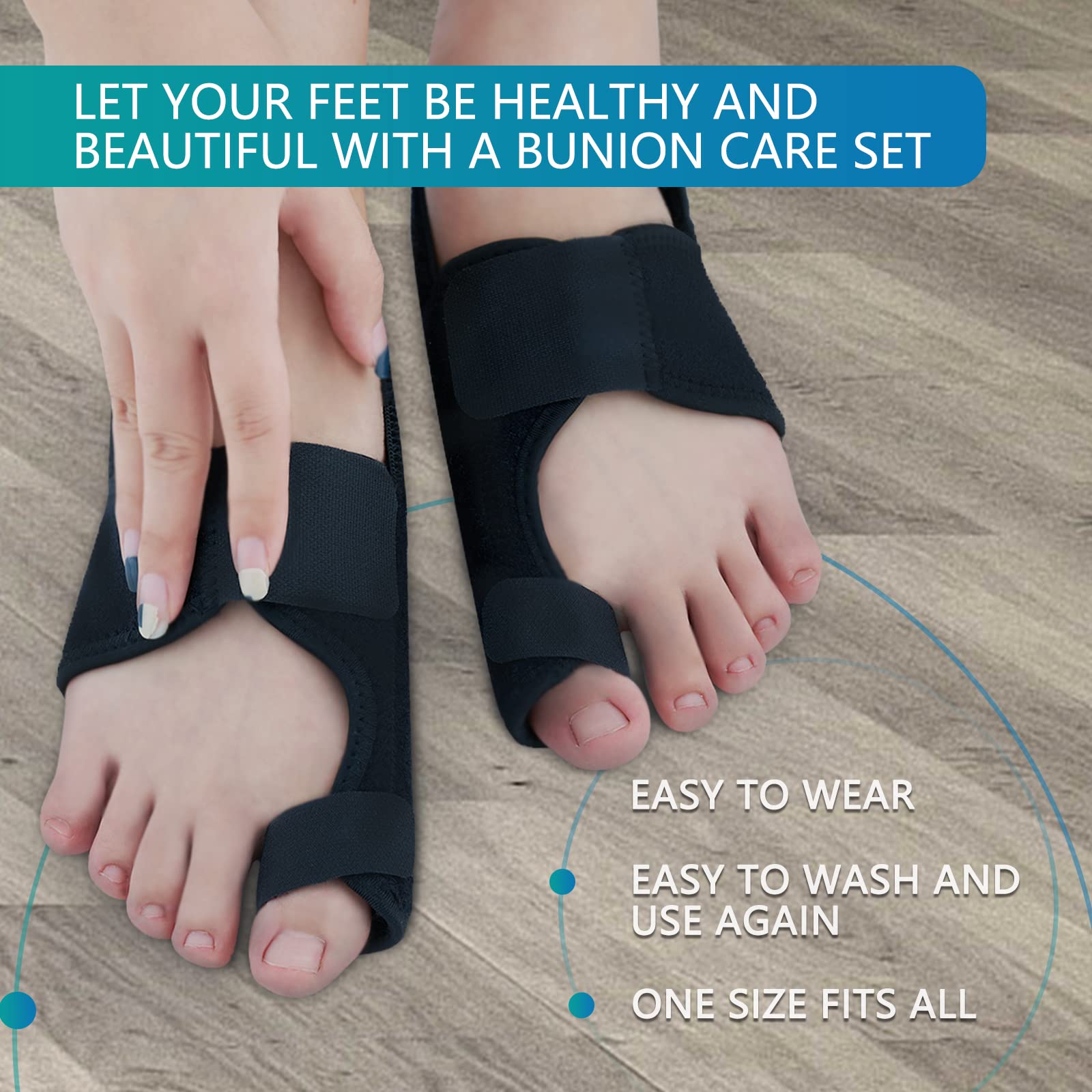 Bunion Corrector & Bunion Relief Protector Sleeves Kit7 Pieces Set