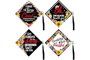 12 Pcs WhatSign Grad Cap Topper - The Perfect Graduation Hat Decoration