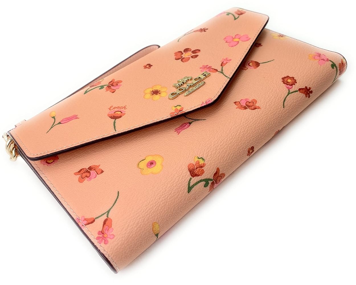 COACH｜FLOWER PRINT SLIM ENVELOPE レディース 財布 Slim Envelope Wallet With Wildflower Print - Black Multi