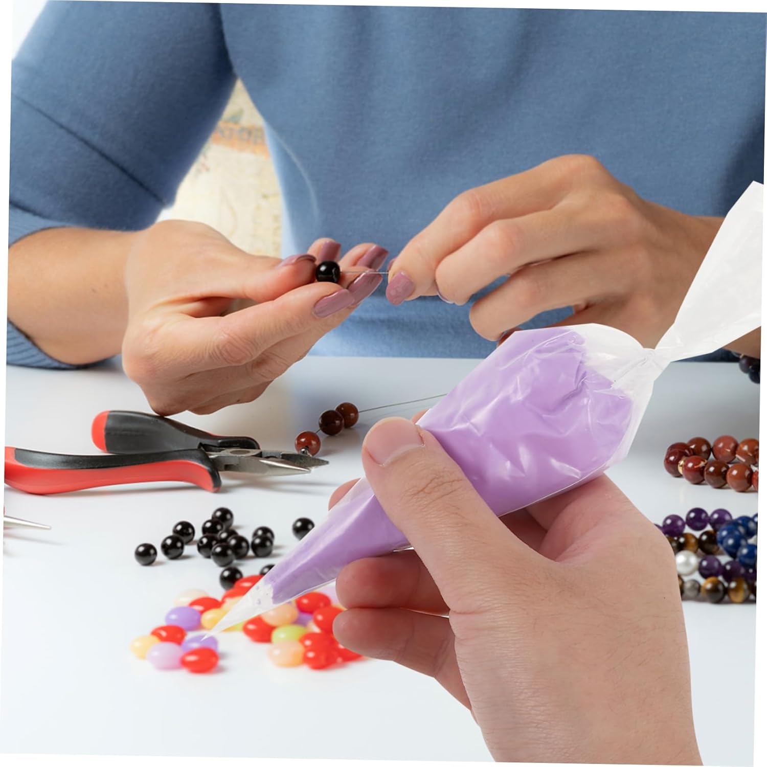 DOITOOL 4pcs DIY Phone Case Charm Kit Cream Bag Ornaments for Crafting Durable Decorations for Custom Phone Shells and Creative Projects