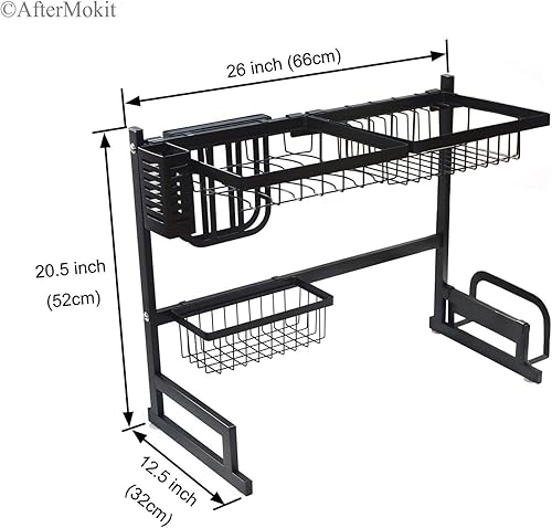 Miniatura 2 de Estante para fregadero de cocina RV para autocaravana sobre el fregadero de 25 pulgadas y menos, estante de secado de platos para encimera de 27