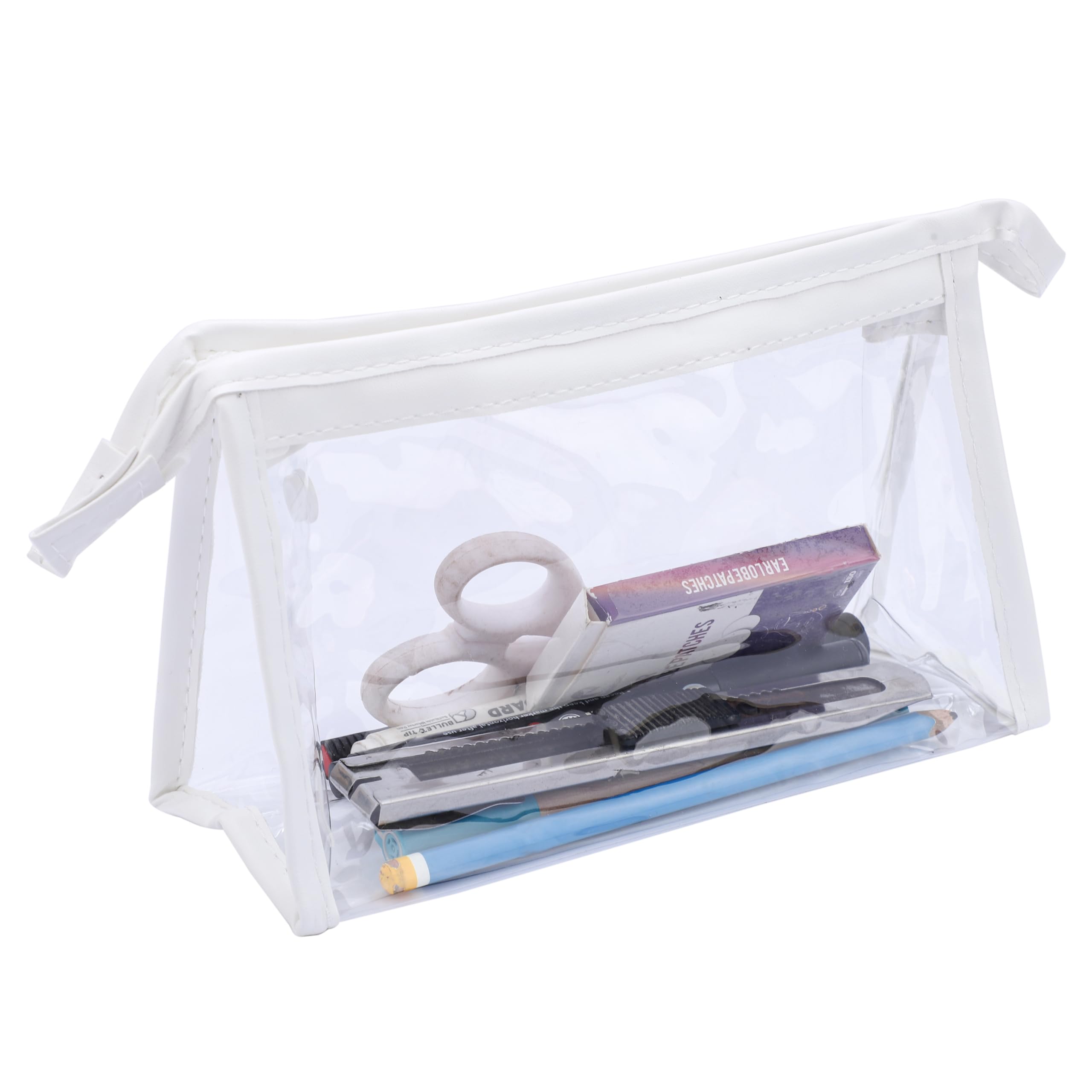 Zollyss Pvc Large Capacity Pencil Bag, Transparent Pencil Pouch With Zipper Closure Portable Makeup Pouch, Case Cute Stationery Bag For Students Girls Adults Office (Transparent),Multicolor (B0CVGTJVL5) Amazon Price History, Amazon Price Tracker