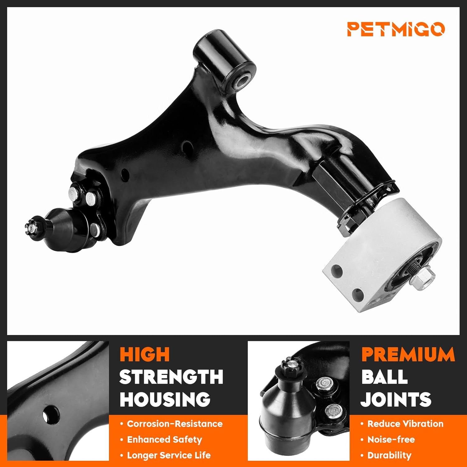 Front Suspension Lower Control Arms with Ball Joint Kit for Chevrolet Equinox, for GMC Terrain 2010 2011 2012 2013 2014 2015 2016 2017, 2PCS