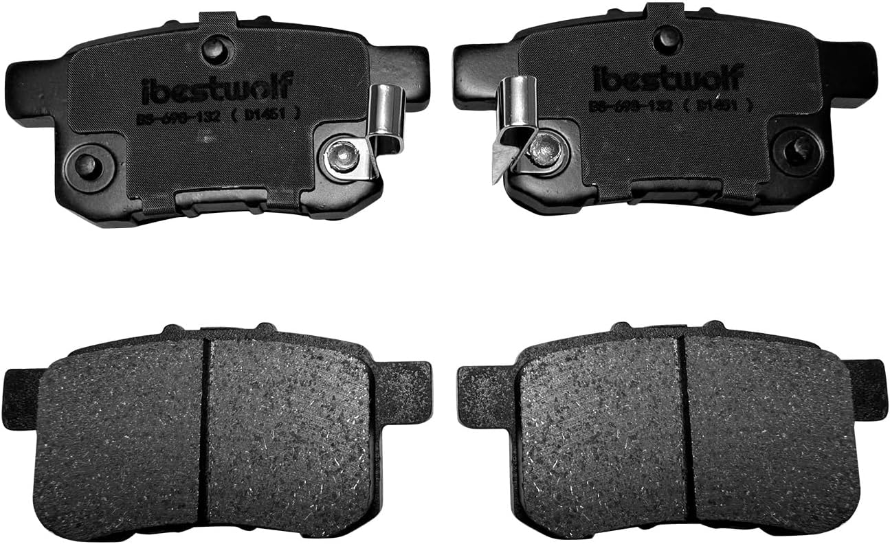 Front and Rear Ceramic Brake Pads for 2013 2014 2015 2016 2017 Honda Accord, Disc Brake Pad Replacement P-1451 P-1654
