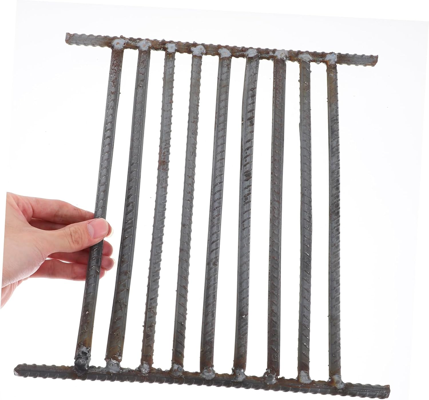 DECHOUS Heavy Duty Steel Fire Grate for Fireplace Fire Pit Grates Outdoor Cooking Non-Slip Surface Heat Resistant BBQ Accessories