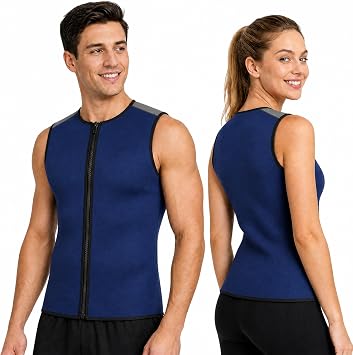 Men's Wetsuit Vest, Sleeveless Wet Suits Tops for Men 3mm Front Zip Neoprene Jacket Thermal Vest for Swimming Snorkeling Surfing Diving
