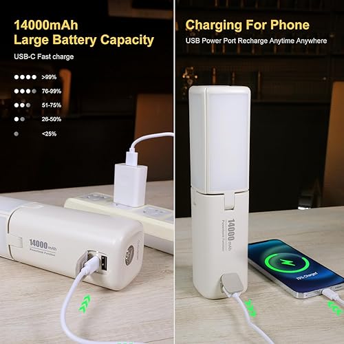 Miniatura 5 de KLARUS CL2 Rechargeable Camping Lantern, 750LM 7 Light Modes Waterproof Foldable Tent Light with Power Supply for Emergency, Camping, Beach, Travel,